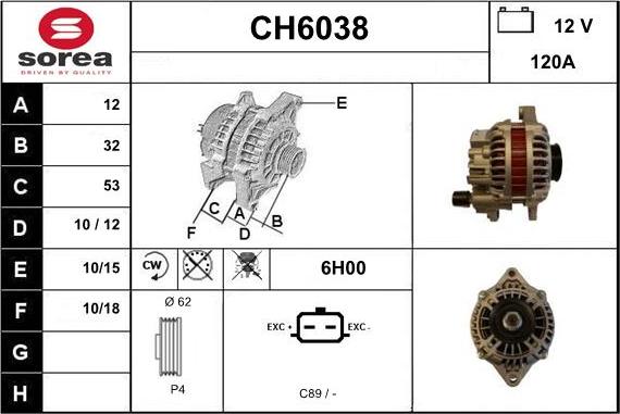 Sera CH6038 - Генератор mashina-shop.ru