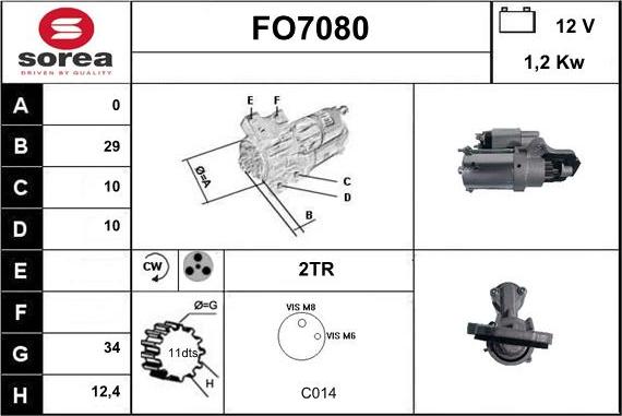 Sera FO7080 - Стартер mashina-shop.ru