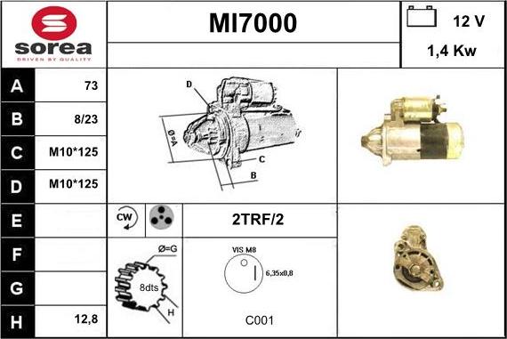 Sera MI7000 - Стартер mashina-shop.ru