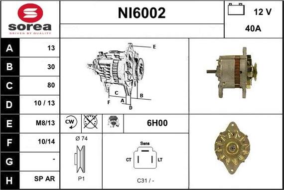 Sera NI6002 - Генератор mashina-shop.ru