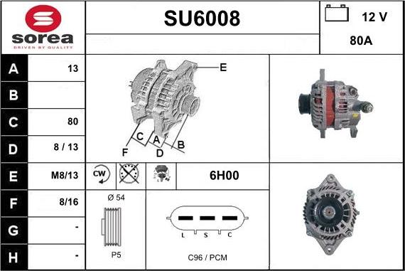 Sera SU6008 - Генератор mashina-shop.ru