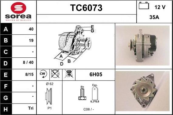 Sera TC6073 - Генератор mashina-shop.ru