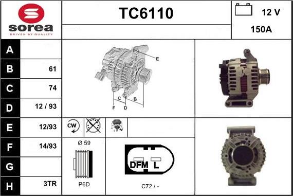 Sera TC6110 - Генератор mashina-shop.ru