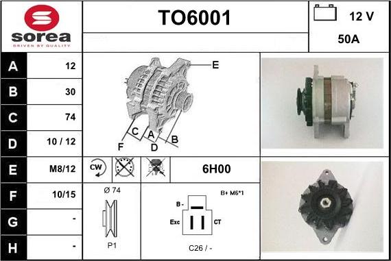 Sera TO6001 - Генератор mashina-shop.ru