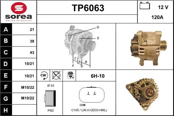 Sera TP6063 - Генератор mashina-shop.ru