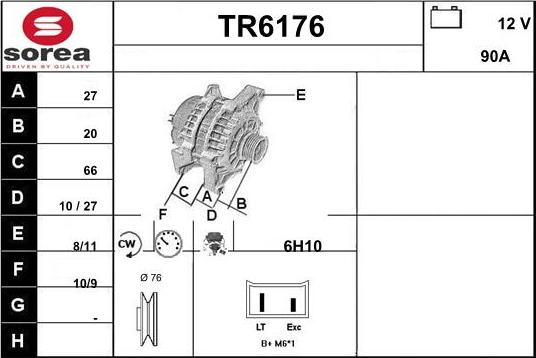 Sera TR6176 - Генератор mashina-shop.ru