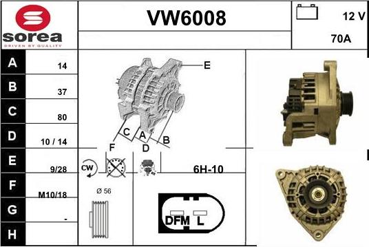 Sera VW6008 - Генератор mashina-shop.ru