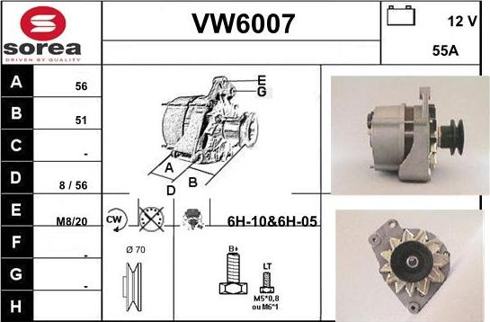 Sera VW6007 - Генератор mashina-shop.ru