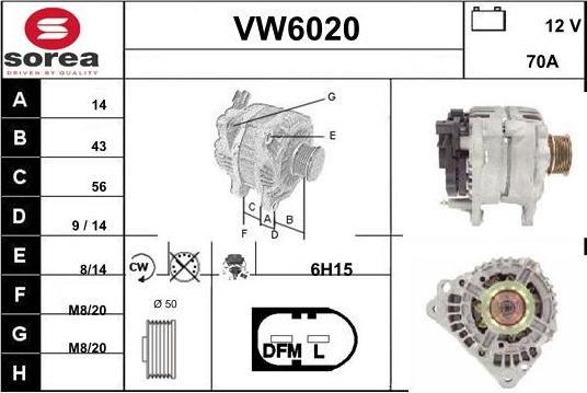 Sera VW6020 - Генератор mashina-shop.ru