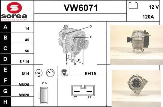 Sera VW6071 - Генератор mashina-shop.ru