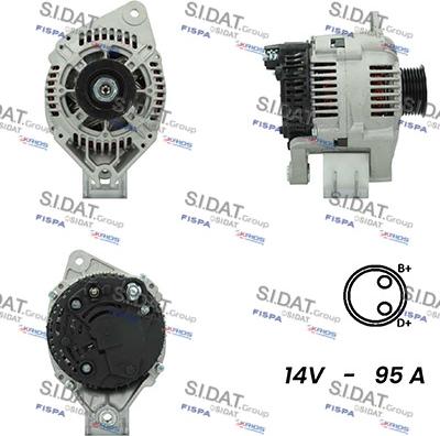 Sidat A12VA0388A2 - Генератор mashina-shop.ru