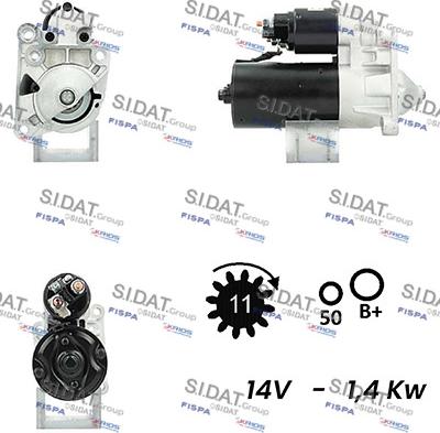 Sidat S12BH0690A2 - Стартер mashina-shop.ru