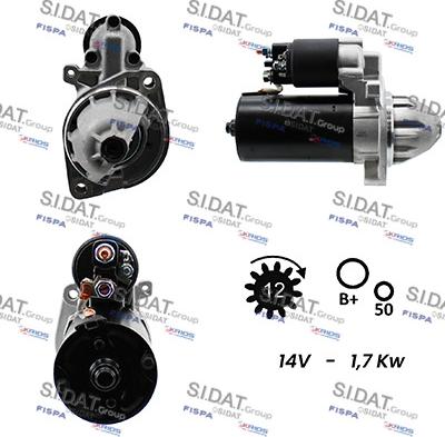 Sidat S12BH0060A2 - Стартер mashina-shop.ru