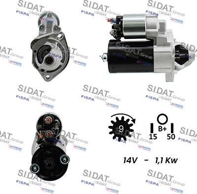 Sidat S12BH0140A2 - Стартер mashina-shop.ru