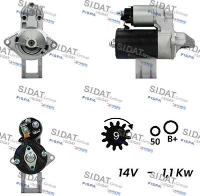 Sidat S12BH0203A2 - Стартер mashina-shop.ru