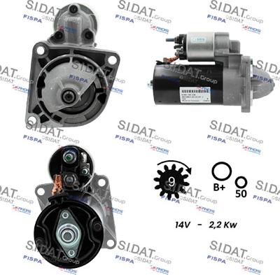 Sidat S12BH0789 - Стартер mashina-shop.ru