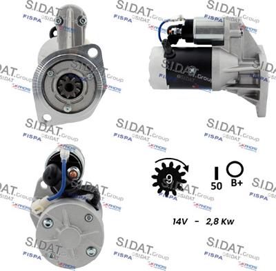 Sidat S12HT0817A2 - Стартер mashina-shop.ru