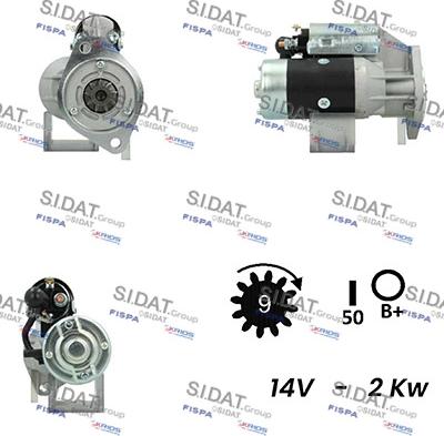 Sidat S12HT0330A2 - Стартер mashina-shop.ru