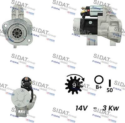 Sidat S12HT0216A2 - Стартер mashina-shop.ru