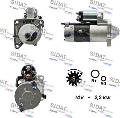 Sidat S12MH0150A2 - Стартер mashina-shop.ru