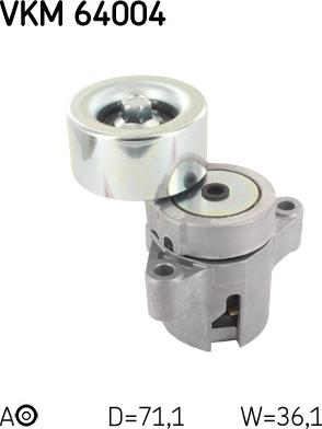 SKF VKM 64004 - Ролик, поликлиновый ремень mashina-shop.ru