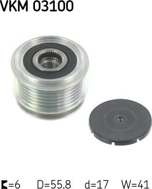 SKF VKM 03100 - Шкив генератора, муфта mashina-shop.ru