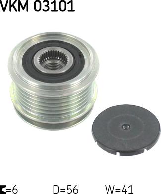 SKF VKM 03101 - Шкив генератора, муфта mashina-shop.ru