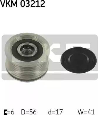 SKF VKM 03212 - Шкив генератора, муфта mashina-shop.ru