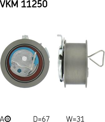 SKF VKM 11250 - Натяжной ролик, зубчатый ремень ГРМ mashina-shop.ru