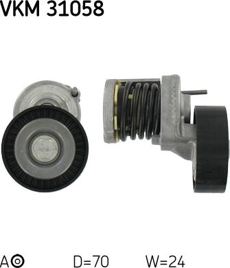 SKF VKM 31058 - Ролик, поликлиновый ремень mashina-shop.ru