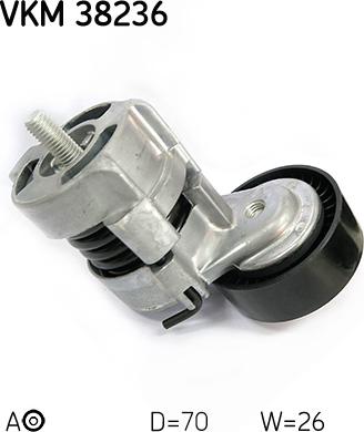 SKF VKM 38236 - Ролик, поликлиновый ремень mashina-shop.ru