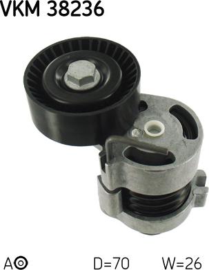 SKF VKM 38236 - Ролик, поликлиновый ремень mashina-shop.ru