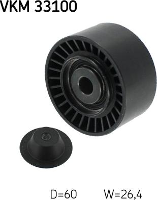 SKF VKM 33100 - Ролик, поликлиновый ремень mashina-shop.ru