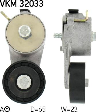 SKF VKM 32033 - Ролик, поликлиновый ремень mashina-shop.ru