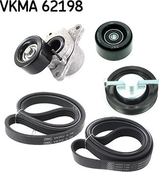 SKF VKMA 62198 - Поликлиновый ременный комплект mashina-shop.ru