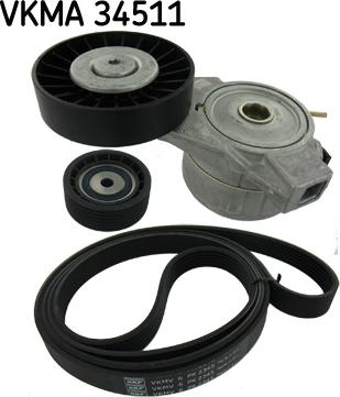 SKF VKMA 34511 - Поликлиновый ременный комплект mashina-shop.ru