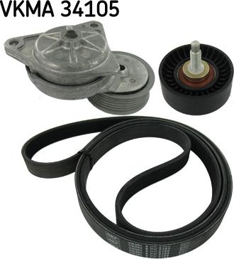 SKF VKMA 34105 - Поликлиновый ременный комплект mashina-shop.ru