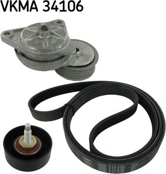 SKF VKMA 34106 - Поликлиновый ременный комплект mashina-shop.ru