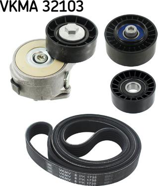 SKF VKMA 32103 - Поликлиновый ременный комплект mashina-shop.ru