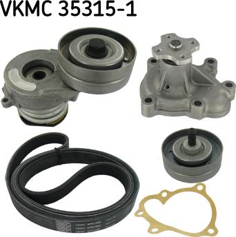 SKF VKMC 35315-1 - Водяной насос + комплект ручейковых ремней mashina-shop.ru