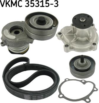 SKF VKMC 35315-3 - Водяной насос + комплект ручейковых ремней mashina-shop.ru