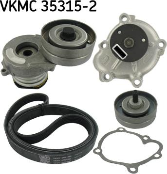 SKF VKMC 35315-2 - Водяной насос + комплект ручейковых ремней mashina-shop.ru