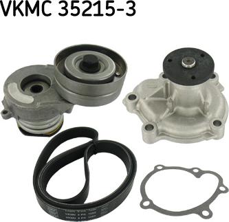 SKF VKMC 35215-3 - Водяной насос + комплект ручейковых ремней mashina-shop.ru