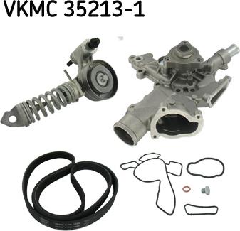 SKF VKMC 35213-1 - Водяной насос + комплект ручейковых ремней mashina-shop.ru