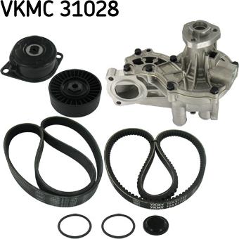 SKF VKMC 31028 - Водяной насос + комплект ручейковых ремней mashina-shop.ru