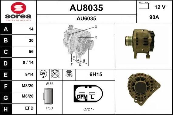 SNRA AU8035 - Генератор mashina-shop.ru