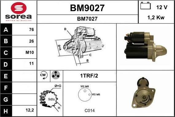 SNRA BM9027 - Стартер mashina-shop.ru