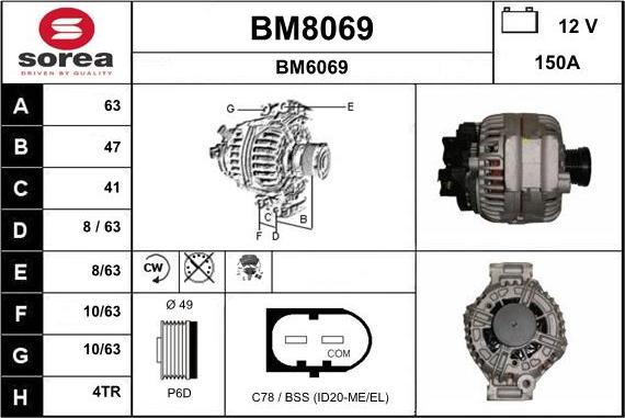 SNRA BM8069 - Генератор mashina-shop.ru