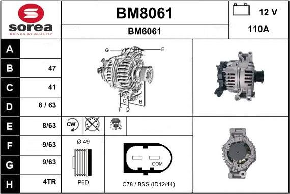 SNRA BM8061 - Генератор mashina-shop.ru