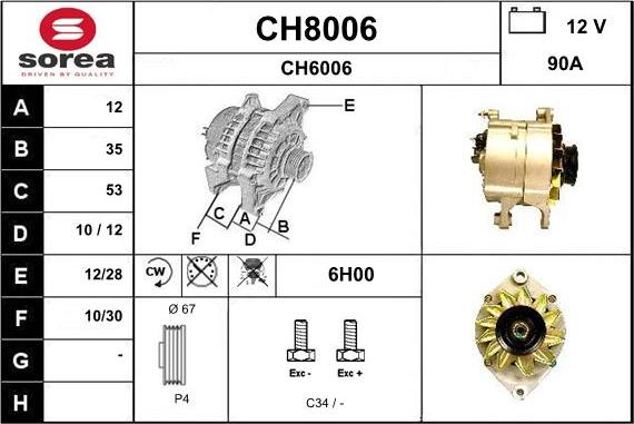 SNRA CH8006 - Генератор mashina-shop.ru